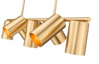 Seven Light Linear Chandelier by Z-Lite - Lumina Collection, Modern Gold Finish - 7520-7L-MGLD