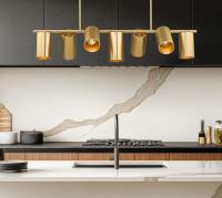 Seven Light Linear Chandelier by Z-Lite - Lumina Collection, Modern Gold Finish - 7520-7L-MGLD