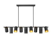 Nine Light Linear Chandelier by Z-Lite - Lumina Collection, Matte Black Finish - 7520-9L-MB