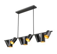 Nine Light Linear Chandelier by Z-Lite - Lumina Collection, Matte Black Finish - 7520-9L-MB