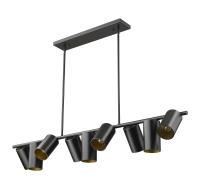 Nine Light Linear Chandelier by Z-Lite - Lumina Collection, Matte Black Finish - 7520-9L-MB