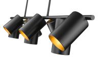 Nine Light Linear Chandelier by Z-Lite - Lumina Collection, Matte Black Finish - 7520-9L-MB