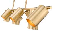 Nine Light Linear Chandelier by Z-Lite - Lumina Collection, Modern Gold Finish - 7520-9L-MGLD