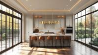 Nine Light Linear Chandelier by Z-Lite - Lumina Collection, Modern Gold Finish - 7520-9L-MGLD