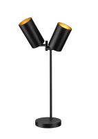 Two Light Table Lamp by Z-Lite - Lumina Collection, Matte Black Finish - 7520TL-MB