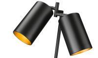 Two Light Table Lamp by Z-Lite - Lumina Collection, Matte Black Finish - 7520TL-MB