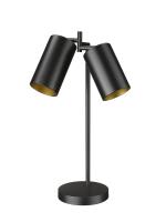 Two Light Table Lamp by Z-Lite - Lumina Collection, Matte Black Finish - 7520TL-MB