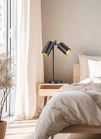 Two Light Table Lamp by Z-Lite - Lumina Collection, Matte Black Finish - 7520TL-MB