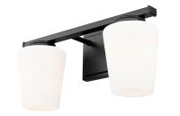 Two Light Vanity by Z-Lite - Nextra Collection, Matte Black Finish - 7703-2V-MB