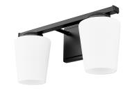 Two Light Vanity by Z-Lite - Nextra Collection, Matte Black Finish - 7703-2V-MB