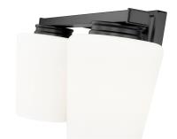 Two Light Vanity by Z-Lite - Nextra Collection, Matte Black Finish - 7703-2V-MB