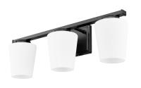Three Light Vanity by Z-Lite - Nextra Collection, Matte Black Finish - 7703-3V-MB