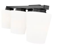Three Light Vanity by Z-Lite - Nextra Collection, Matte Black Finish - 7703-3V-MB