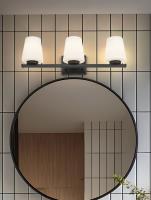 Three Light Vanity by Z-Lite - Nextra Collection, Matte Black Finish - 7703-3V-MB