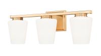 Three Light Vanity by Z-Lite - Nextra Collection, Modern Gold Finish - 7703-3V-MGLD