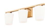 Three Light Vanity by Z-Lite - Nextra Collection, Modern Gold Finish - 7703-3V-MGLD