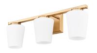 Three Light Vanity by Z-Lite - Nextra Collection, Modern Gold Finish - 7703-3V-MGLD