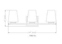 Three Light Vanity by Z-Lite - Nextra Collection, Modern Gold Finish - 7703-3V-MGLD