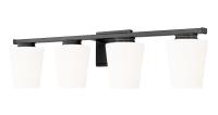 Four Light Vanity by Z-Lite - Nextra Collection, Matte Black Finish - 7703-4V-MB
