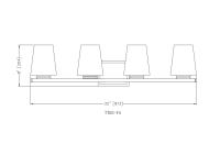 Four Light Vanity by Z-Lite - Nextra Collection, Modern Gold Finish - 7703-4V-MGLD