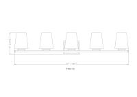 Five Light Vanity by Z-Lite - Nextra Collection, Chrome Finish - 7703-5V-CH