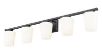 Five Light Vanity by Z-Lite - Nextra Collection, Matte Black Finish - 7703-5V-MB