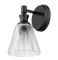One Light Wall Sconce by Z-Lite - Auden Collection, Matte Black Finish - 7704-1S-MB