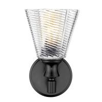 One Light Wall Sconce by Z-Lite - Auden Collection, Matte Black Finish - 7704-1S-MB