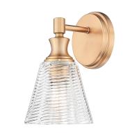 One Light Wall Sconce by Z-Lite - Auden Collection, Modern Gold Finish - 7704-1S-MGLD