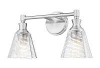 Two Light Vanity by Z-Lite - Auden Collection, Brushed Nickel Finish - 7704-2V-BN