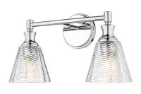 Two Light Vanity by Z-Lite - Auden Collection, Chrome Finish - 7704-2V-CH