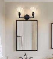 Two Light Vanity by Z-Lite - Auden Collection, Matte Black Finish - 7704-2V-MB