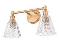 Two Light Vanity by Z-Lite - Auden Collection, Modern Gold Finish - 7704-2V-MGLD