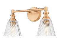 Two Light Vanity by Z-Lite - Auden Collection, Modern Gold Finish - 7704-2V-MGLD