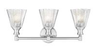 Three Light Vanity by Z-Lite - Auden Collection, Brushed Nickel Finish - 7704-3V-BN
