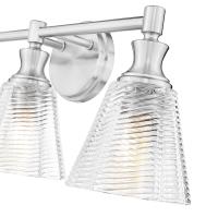 Three Light Vanity by Z-Lite - Auden Collection, Brushed Nickel Finish - 7704-3V-BN