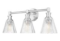 Three Light Vanity by Z-Lite - Auden Collection, Brushed Nickel Finish - 7704-3V-BN