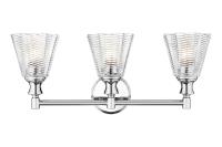 Three Light Vanity by Z-Lite - Auden Collection, Chrome Finish - 7704-3V-CH