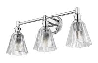 Three Light Vanity by Z-Lite - Auden Collection, Chrome Finish - 7704-3V-CH