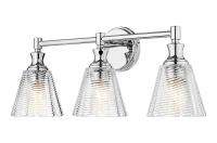 Three Light Vanity by Z-Lite - Auden Collection, Chrome Finish - 7704-3V-CH