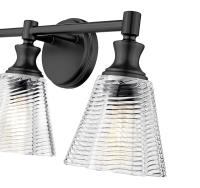 Three Light Vanity by Z-Lite - Auden Collection, Matte Black Finish - 7704-3V-MB
