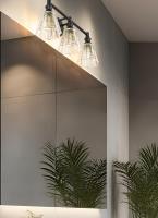 Three Light Vanity by Z-Lite - Auden Collection, Matte Black Finish - 7704-3V-MB