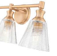 Three Light Vanity by Z-Lite - Auden Collection, Modern Gold Finish - 7704-3V-MGLD