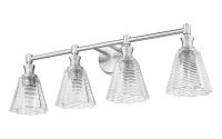 Four Light Vanity by Z-Lite - Auden Collection, Brushed Nickel Finish - 7704-4V-BN