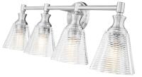 Four Light Vanity by Z-Lite - Auden Collection, Brushed Nickel Finish - 7704-4V-BN