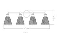 Four Light Vanity by Z-Lite - Auden Collection, Brushed Nickel Finish - 7704-4V-BN