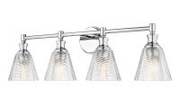Four Light Vanity by Z-Lite - Auden Collection, Chrome Finish - 7704-4V-CH