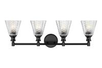 Four Light Vanity by Z-Lite - Auden Collection, Matte Black Finish - 7704-4V-MB
