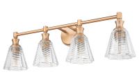 Four Light Vanity by Z-Lite - Auden Collection, Modern Gold Finish - 7704-4V-MGLD
