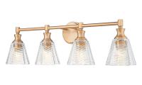 Four Light Vanity by Z-Lite - Auden Collection, Modern Gold Finish - 7704-4V-MGLD